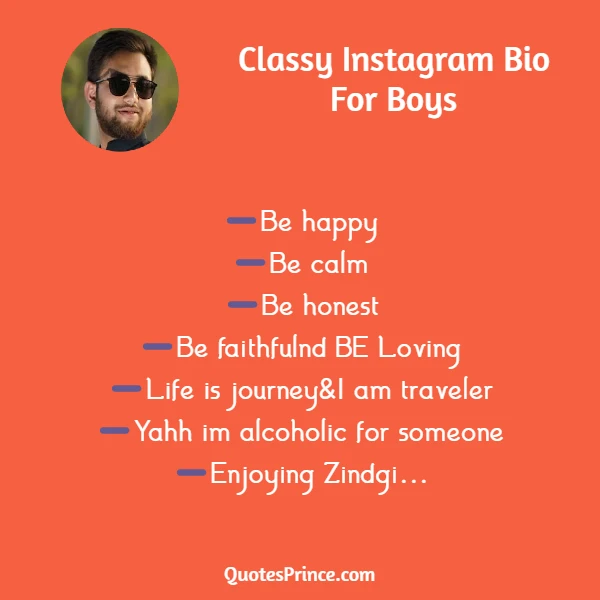 Classy Instagram Bio For Boys