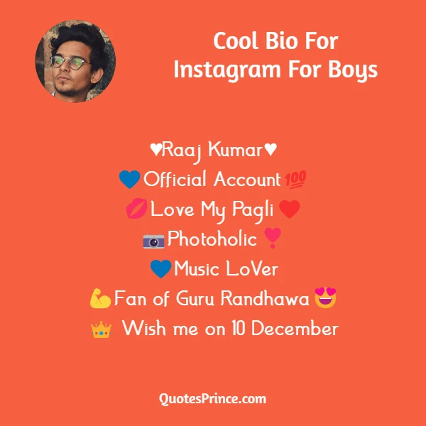 Cool Bio For Instagram For Boys