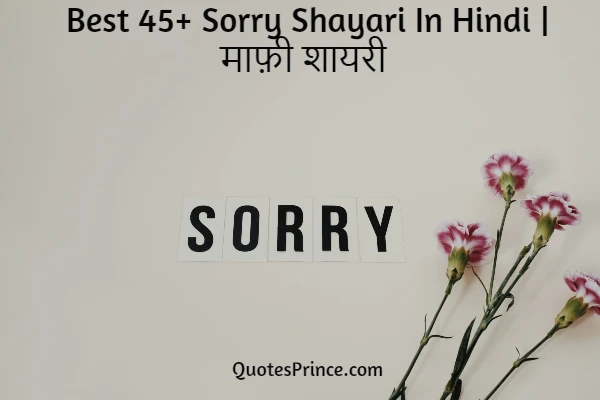 Best 45+ Sorry Shayari In Hindi | माफ़ी शायरी 2023 - QuotesPrince
